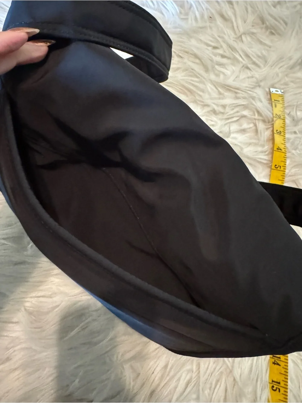 Yves Saint Laurent Black Nylon Shoulder Bag with Heart Detail